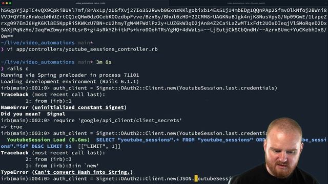 YouTube API Authentication with Rails смотреть онлайн