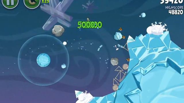 Angry Birds Space 2-2 Cold Cuts 2-2 Level 2-2 3 Stars Walthrough Tutorial смотреть онлайн