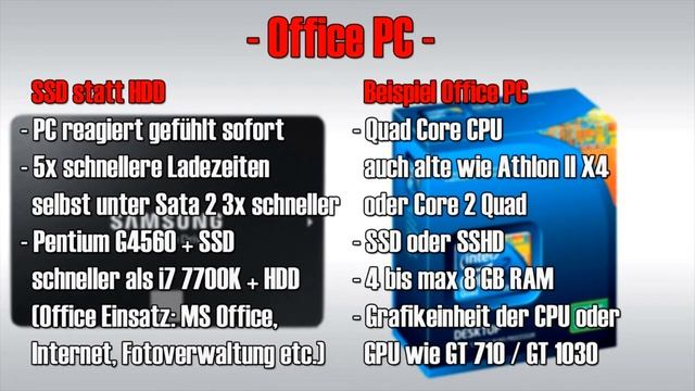 Diese Teile machen deinen PC schnell - richtig aufrüsten Office & Gaming - Tipps zum PC Tuning смотреть онлайн
