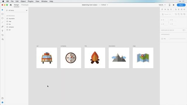 Balancing Icon Sizes | Ep 21/30 [Icon Design in Adobe XD] смотреть онлайн