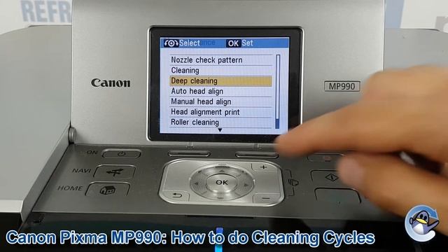 Canon Pixma MP990: How to do Printhead Cleaning and Deep Cleaning Cycles and Improve Print Quality смотреть онлайн
