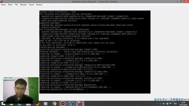Tutorial Konfigurasi DATABASE Server Pada Debian 8., Menggunakan Oracle VirtualBox смотреть онлайн