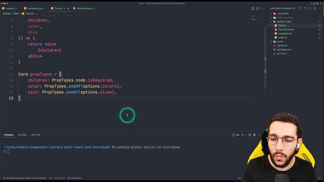 06 Adding our first story in Storybook — Modern Component Library w/ React & Storybook смотреть онлайн