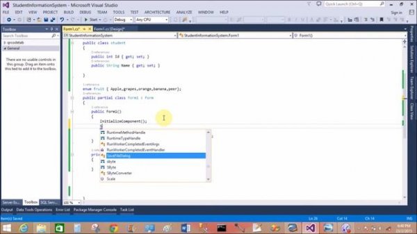 Example of DataSource property of ComboBox in windows forms application