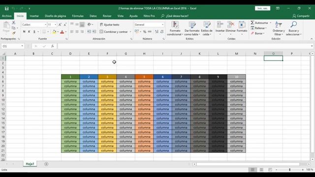 Dos formas de eliminar TODA LA COLUMNA en Excel 2016 смотреть онлайн
