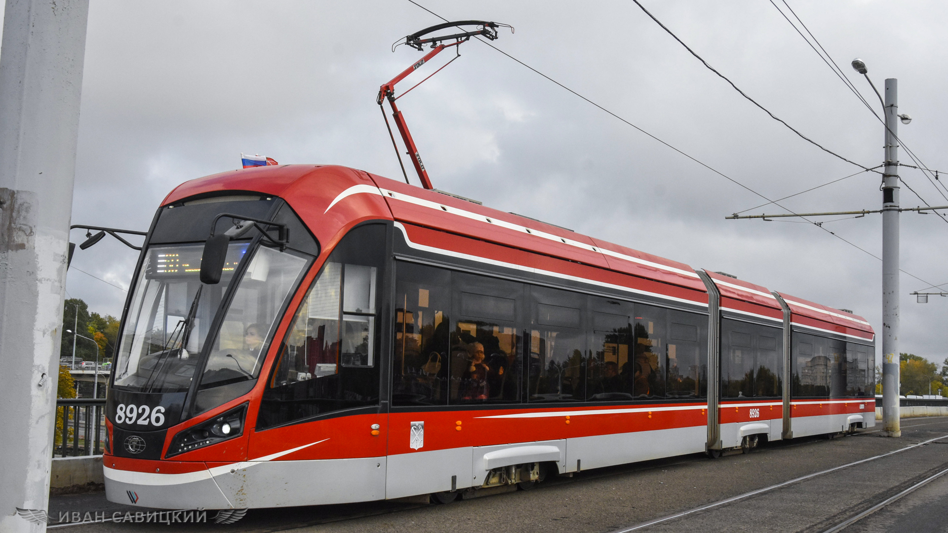 Новейшие трамваи на 60 маршруте Петербурга смотреть онлайн