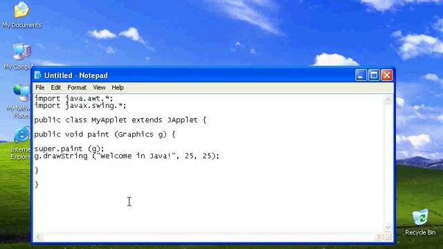 Создание первого апплета. Урок 96 смотреть онлайн