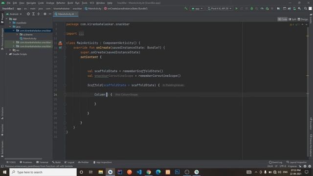 SnackBar With Jetpack Compose in Android Studio | Kotlin | Jetpack Compose | Android Tutorials смотреть онлайн