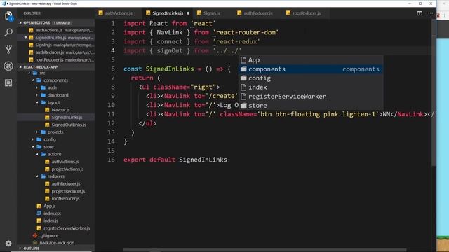 React, Redux & Firebase App Tutorial #24 - Logging Users Out смотреть онлайн