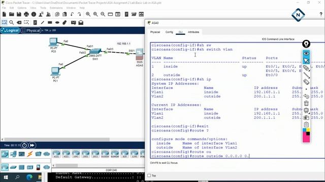 ASA Firewall Lab 2 In Packet Tracer | Packet Tracer | Networkforyou