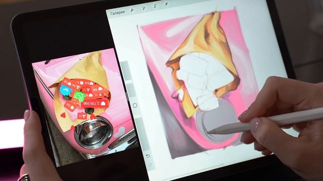 Букет с ЛАЙКАМИ ❤️ Креативная иллюстрация в Procreate | Пошаговый туториал | Уроки рисования смотреть онлайн