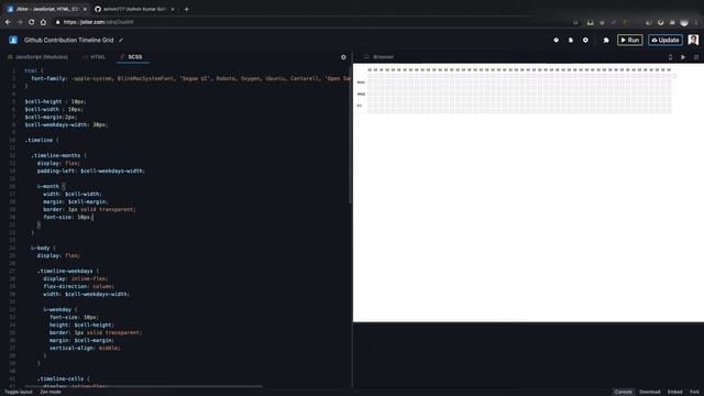 Github like Calendar Heatmap using React and SCSS - JSitor смотреть онлайн