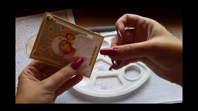 Икона Богородицы Казанской от Nova Sloboda, обзор набора и готовая работа (вышивка бисером) смотреть онлайн