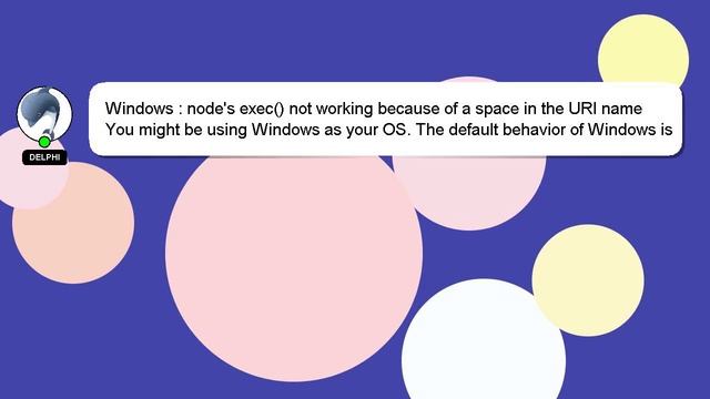 Windows : node's exec() not working because of a space in the URI name смотреть онлайн