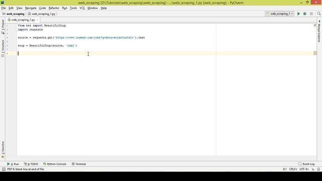 Web Scraping using BeautifulSoup and Python | Part-1 | Indeed | Introduction and getting Job Title смотреть онлайн