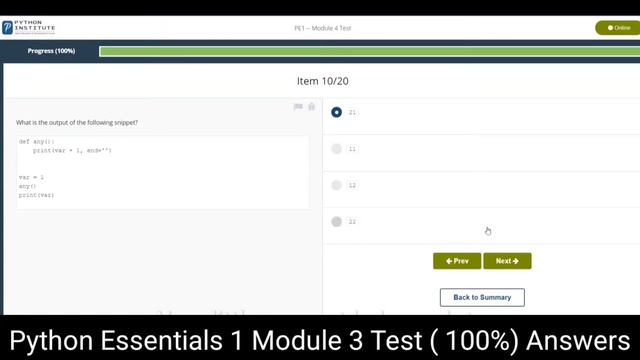 #Python Essential part-1 Module 4 quiz Test Answers | PCAP - Programming Essentials in Python #Cisc смотреть онлайн