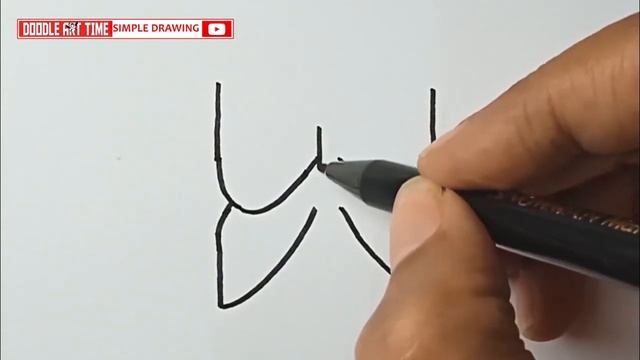 Butterfly Drawing Easy From 4 Vertical Lines | How to Draw a Butterfly More Simple смотреть онлайн
