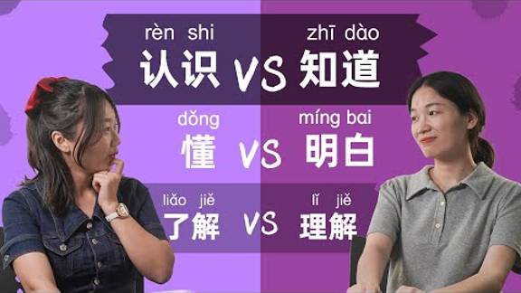 Chinese Grammar_ 认识 VS 知道, 懂 VS 明白, 了解 VS 理解 - Learn Mandarin Chinese смотреть онлайн
