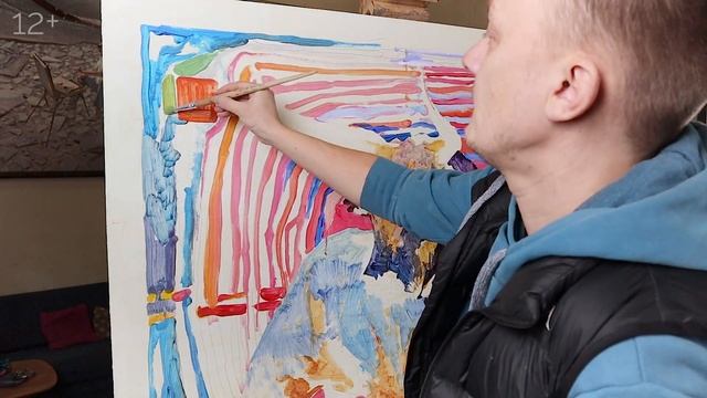 Как нарисовать быка акрилом. 18+ смотреть онлайн