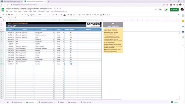 Stock Inventory Google Sheets Template | In and Out Stock Tool смотреть онлайн