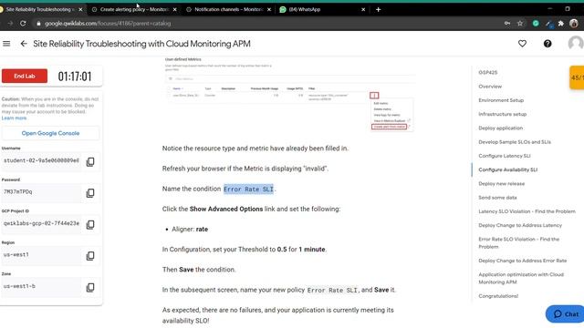 Site Reliability Troubleshooting with Cloud Monitoring APM || GSP425 || Fixed смотреть онлайн