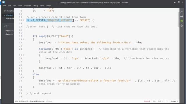 PHP / MySQL Course 03 - Checkbox, if statement, foreach loop смотреть онлайн