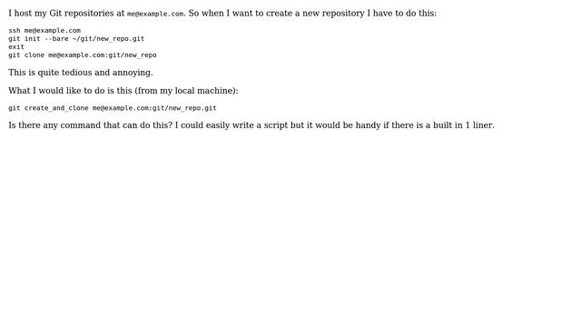 How can I push a Git repository to a server where it doesn t yet exist? смотреть онлайн