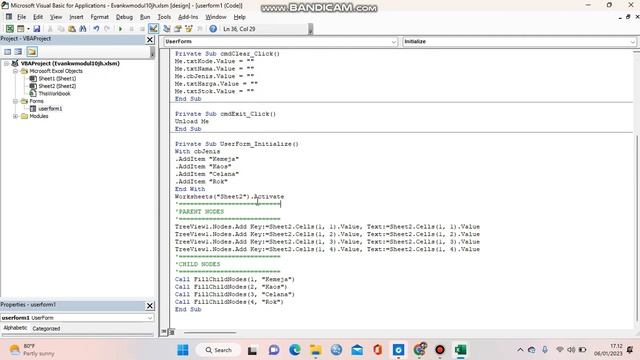 Modul 11 Excel VBA Programming : The Treeview Control & Importing Txt File Sub Modul 3 смотреть онлайн