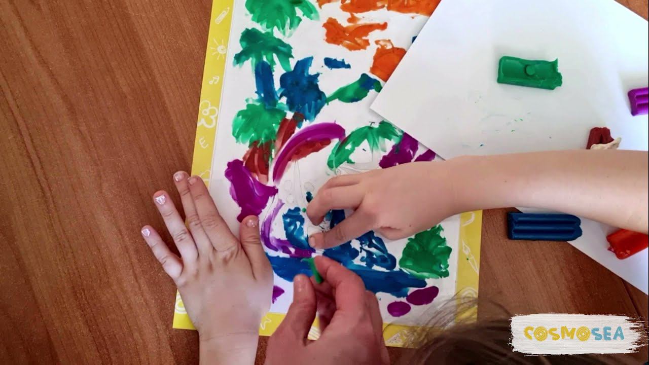 Рисуем динозавра пластилином
