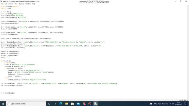 PYTHON Tkinter GUI Application || ATM MACHINE APPLICATION || TUTORIAL In 20 minutes смотреть онлайн