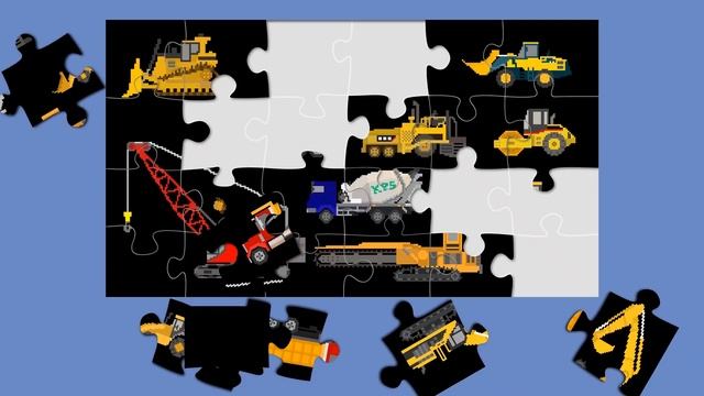 Construction Vehicles Jigsaw Puzzle - Trucks & Heavy Equipment - The Kids' Picture Show смотреть онлайн