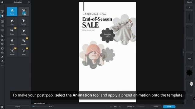 Create an Animated Post for IG Story in Pixlr X