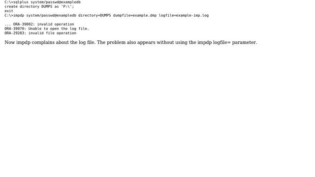Databases: Oracle Database 19.3 on Windows: Howto impdp or expdp from a UNC path in Windows? смотреть онлайн