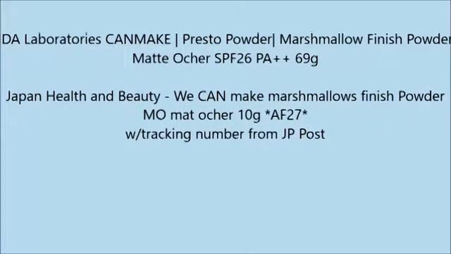 IDA Laboratories CANMAKE   Presto Powder  Marshmallow Finish Powder Matte Ocher SPF26 PA++ 69g