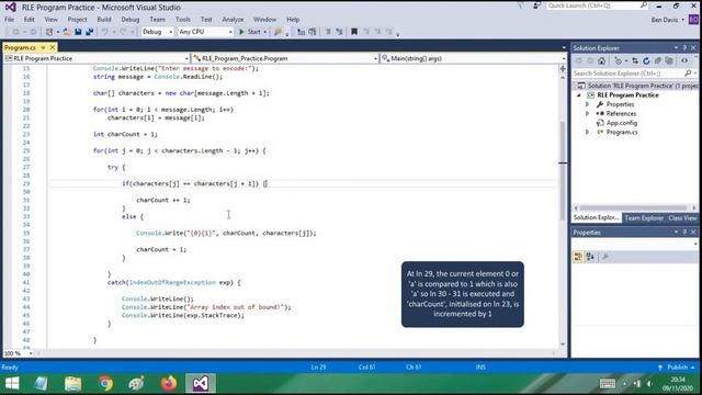 C# Run Length Encoding Algorithm with Source Code смотреть онлайн