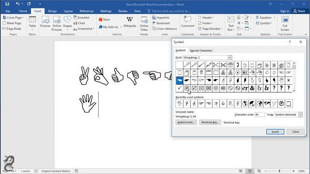 How to type Hand Sign Symbols in Word смотреть онлайн