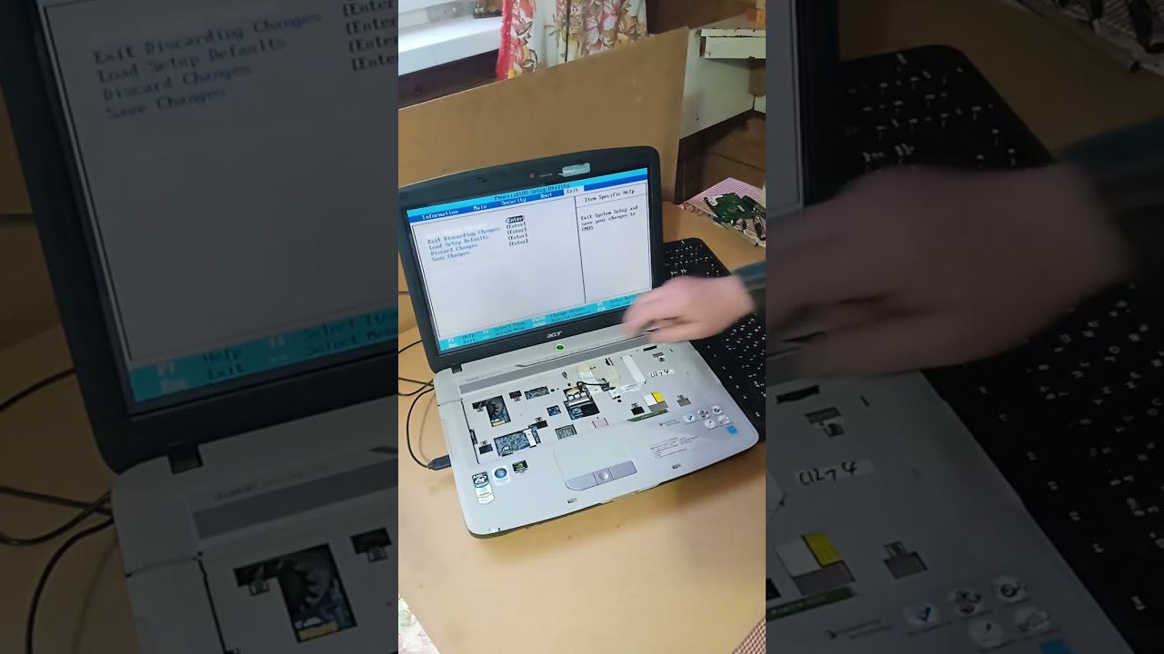 Acer Aspire 5520G - включение перед разборкой