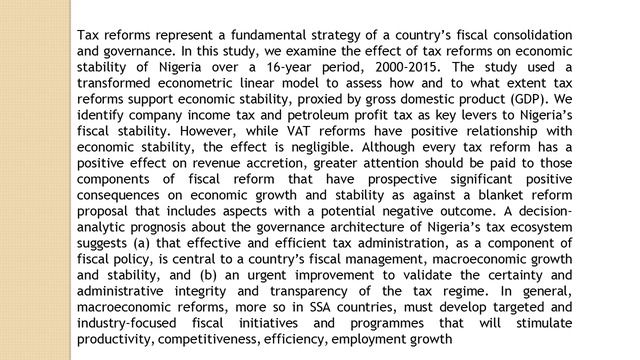 Tax Reforms and Nigeria’s Economic Stability IJAEFA 3, 2 ,74 87 смотреть онлайн