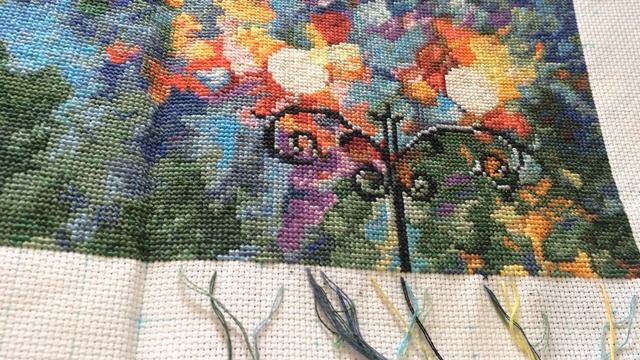 Вышивка крестом. Мой долгострой. Состояние "Романтической прогулки". смотреть онлайн