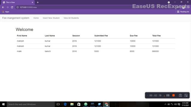 Fee Management System | Python For Web Development Using Flask | MYSQL | HTML смотреть онлайн