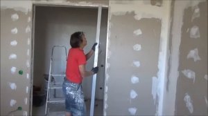 Установка перфорированных малярных уголков на от косы ГКЛ