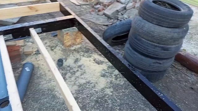 Каркасная баня своими руками. Проливной пол в каркасной бане. смотреть онлайн