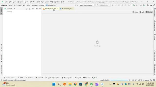 How to create first project in Android Studio Giraffe and run on emulator | Windows 11 | 2023 смотреть онлайн