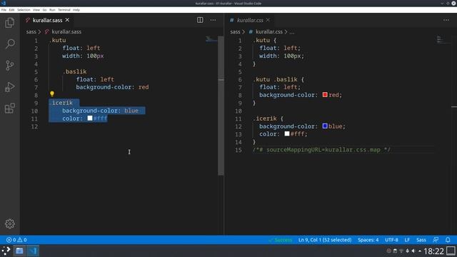 SASS ve SCSS Yazım Kuralları смотреть онлайн