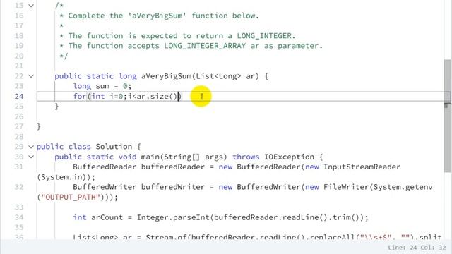 A Very Big Sum Hackerrank Solution - java 8| Hackerrank Algorithms смотреть онлайн