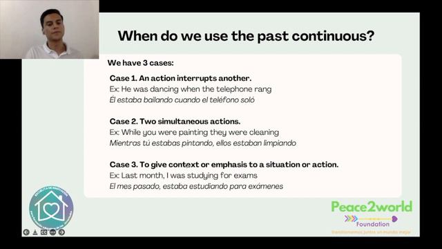 Clase de inglés - Past Continuous - Intermediate level смотреть онлайн