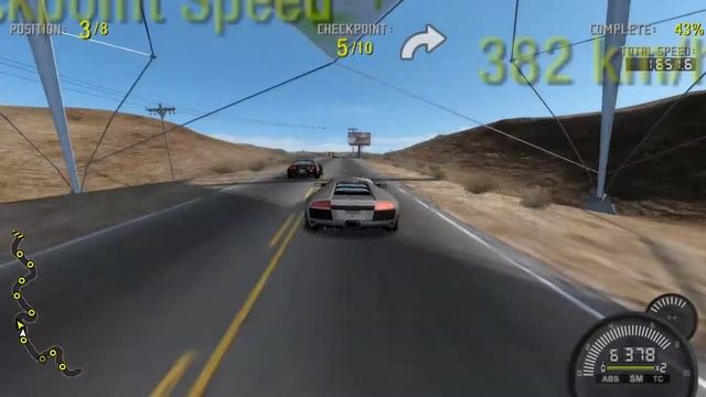 Need for Speed ProStreet Nevada Highway with Lamborghini Murchielago LP640 смотреть онлайн