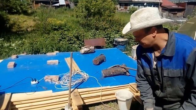 19.06.20 г .Первый замес бетона под тумбы в фундаменте! смотреть онлайн