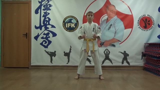 Татэ цуки в перемещении в дзенкуцу дачи. Кихон 8 кю Киокусинкай каратэ смотреть онлайн