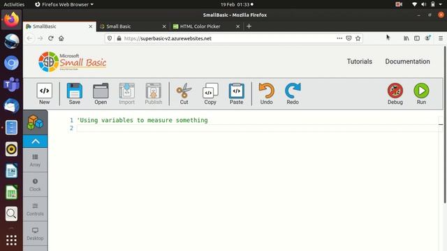 Small basic lesson 4 - variables and measuring смотреть онлайн